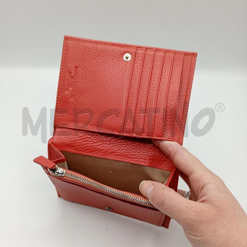 PORTA FOGLIO GIANNI CHIARINI ROSSO PASTELLO IN CUOIO | Mercatino dell'Usato Burolo 5