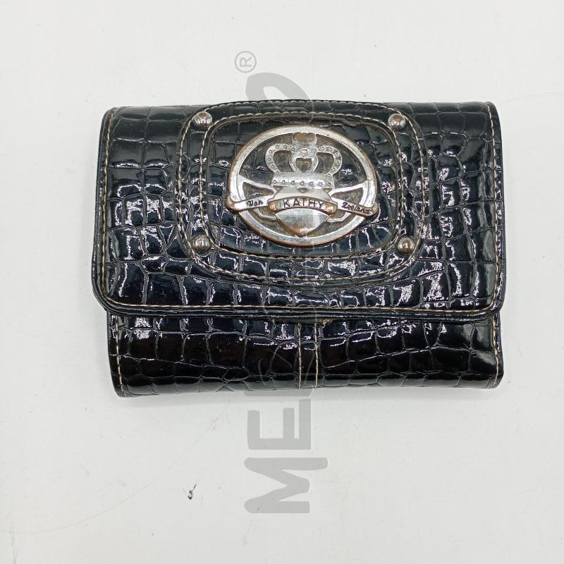 PORTA FOGLIO KATHY NERO CROCO IN PLASTICA | Mercatino dell'Usato Burolo 1