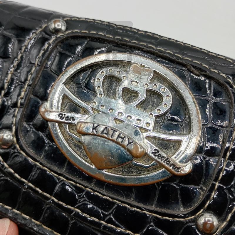 PORTA FOGLIO KATHY NERO CROCO IN PLASTICA | Mercatino dell'Usato Burolo 5