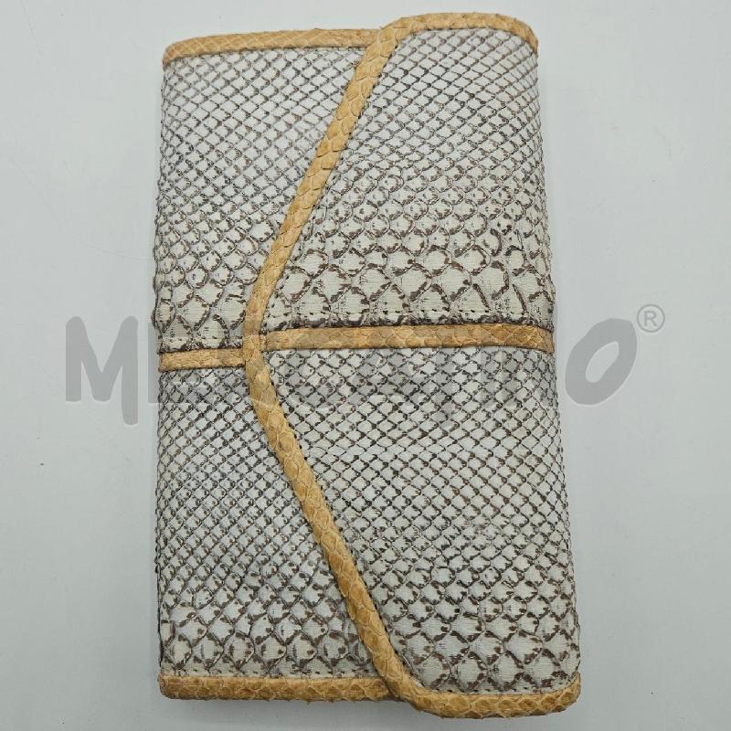 PORTA FOGLIO PITONATO BIANCA BEIGE | Mercatino dell'Usato Burolo 1