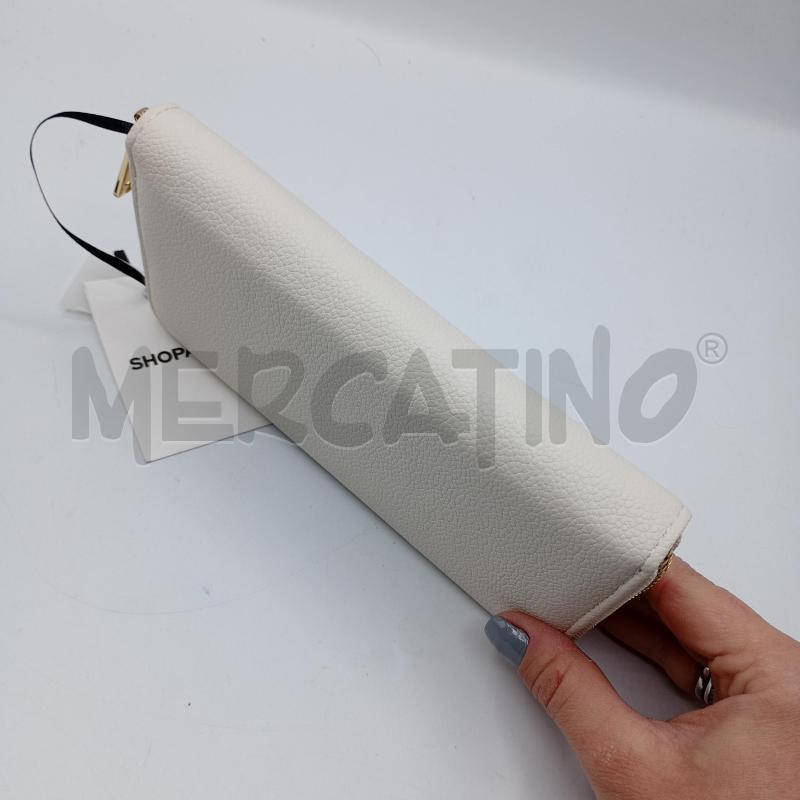 PORTA FOGLIO SHOP ART BEIGE ZIP DORATA | Mercatino dell'Usato Burolo 4