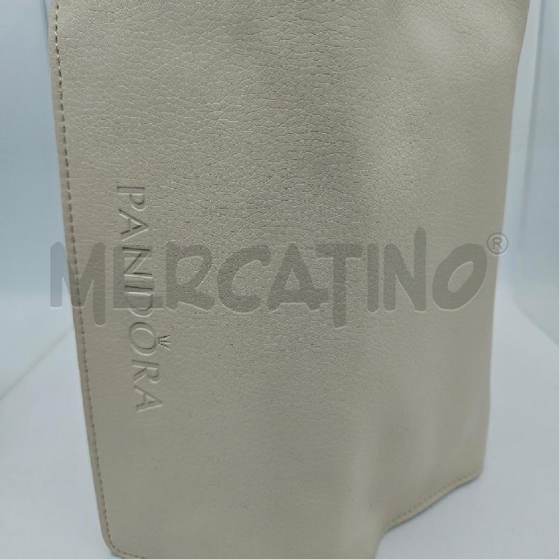 PORTA GIOIE PANDORA BEIGE SCRITTA IN RILIEVO | Mercatino dell'Usato Burolo 3