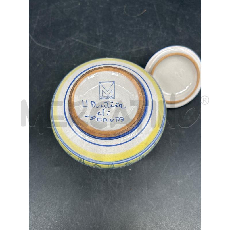 PORTA SPEZIE CERAMICA DERUTA MENTA GIALLO BLU | Mercatino dell'Usato Burolo 3