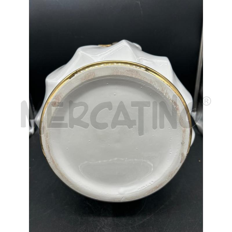 PORTA VASO CERAMICA CON FIOCCO DORATO | Mercatino dell'Usato Burolo 3