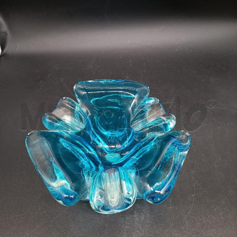POSA CENERE VETRO DI MURANO AZZURRO ANNI 50-60 | Mercatino dell'Usato Burolo 2