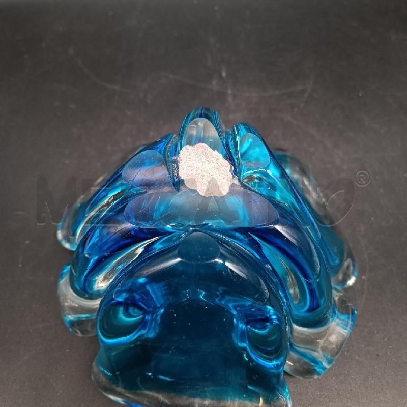 POSA CENERE VETRO DI MURANO AZZURRO ANNI 50-60 | Mercatino dell'Usato Burolo 3