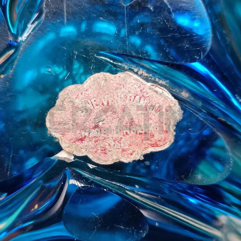 POSA CENERE VETRO DI MURANO AZZURRO ANNI 50-60 | Mercatino dell'Usato Burolo 4