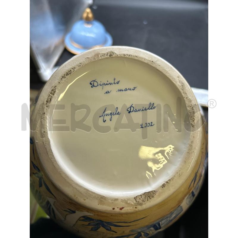 POTICHE VASO CERAMICA DIPINTO A MANO CON RAGAZZE | Mercatino dell'Usato Burolo 3