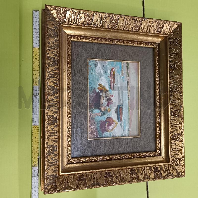 QUADRO CORNICE DORATA BARCHE IN RIVA | Mercatino dell'Usato Burolo 2