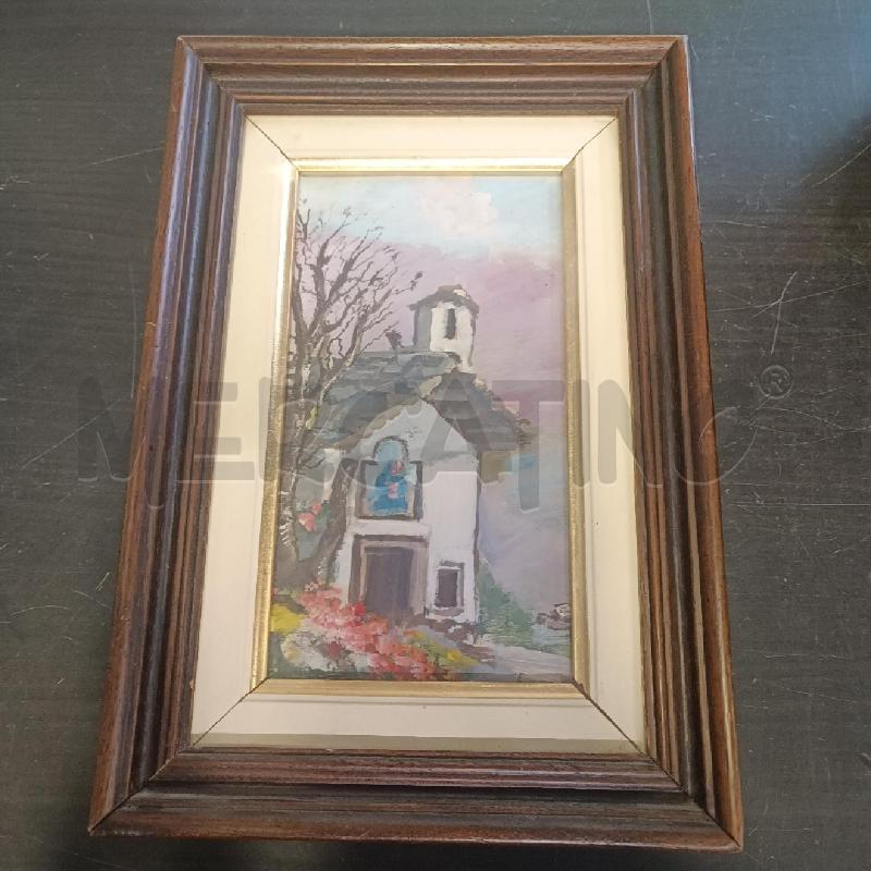 QUADRO CORNICE LEGNO CHIESETTA GRESSONEY | Mercatino dell'Usato Burolo 1