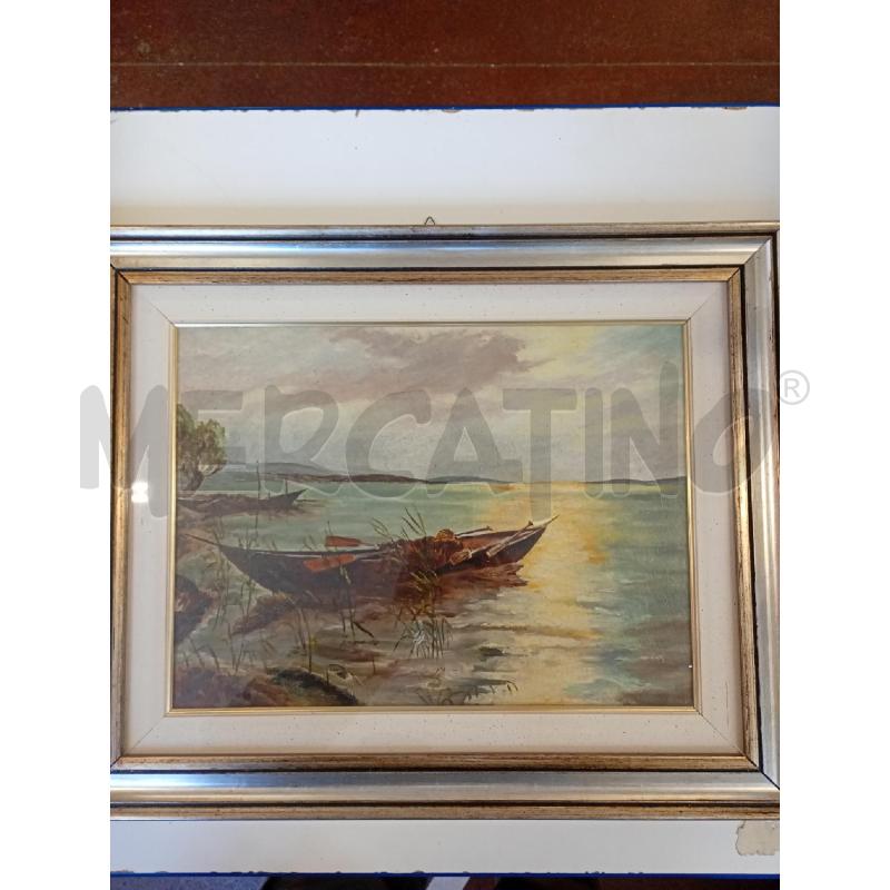 QUADRO DIPINTO BARCA IN LAGUNA | Mercatino dell'Usato Burolo 1