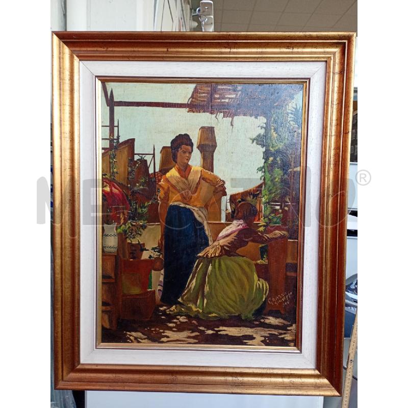 QUADRO DIPINTO CON DONNE  | Mercatino dell'Usato Burolo 1