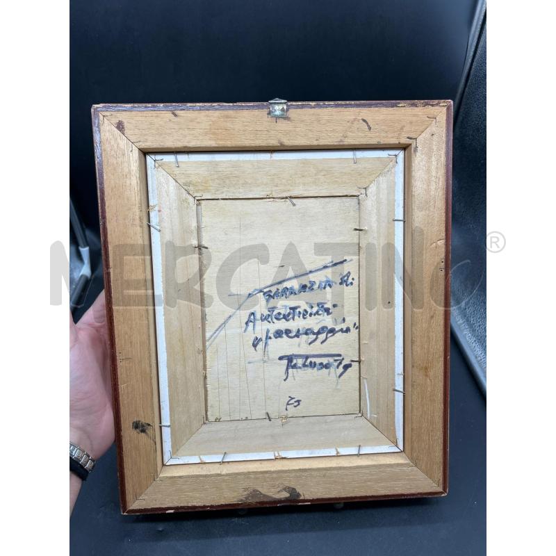 QUADRO DIPINTO DI PELUSO BOSCO CON PERSONA | Mercatino dell'Usato Burolo 3