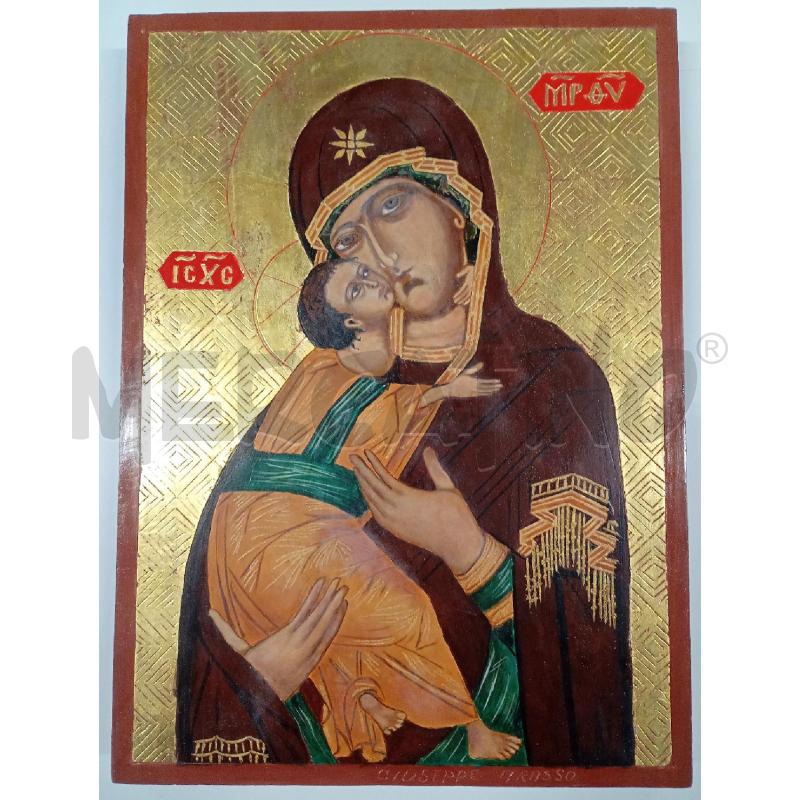 QUADRO DIPINTO ICONA MADRE FIGLIO | Mercatino dell'Usato Burolo 1