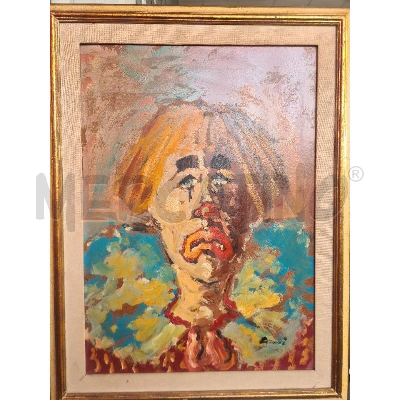 QUADRO DIPINTO PAGLIACCIO | Mercatino dell'Usato Burolo 1