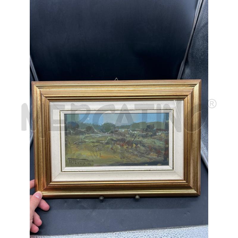 QUADRO DIPINTO PELUSO PAESAGGIO VERDE | Mercatino dell'Usato Burolo 1