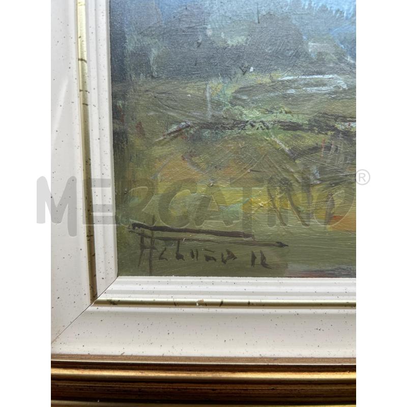 QUADRO DIPINTO PELUSO PAESAGGIO VERDE | Mercatino dell'Usato Burolo 2