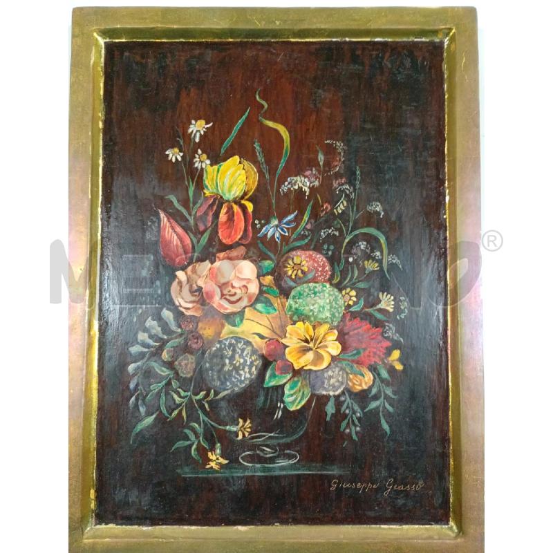 QUADRO DIPINTO VASO DI FIORI | Mercatino dell'Usato Burolo 1