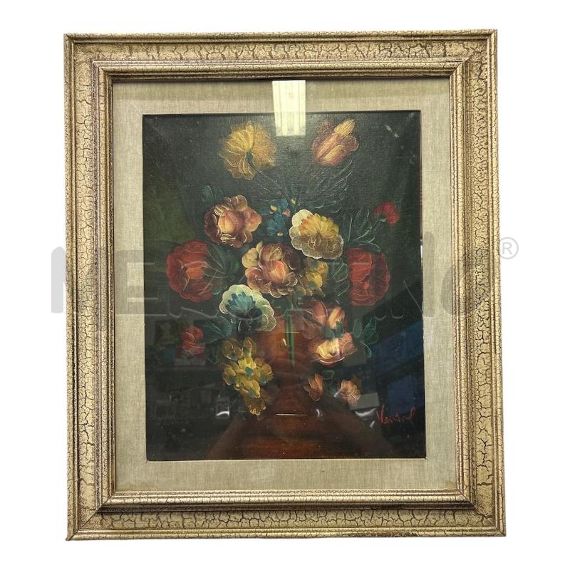 QUADRO DIPINTO VASO DI FIORI | Mercatino dell'Usato Burolo 1