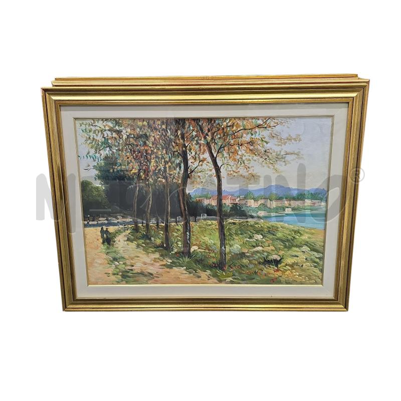 QUADRO DI BERTI CON PARCO E LAGO | Mercatino dell'Usato Burolo 1