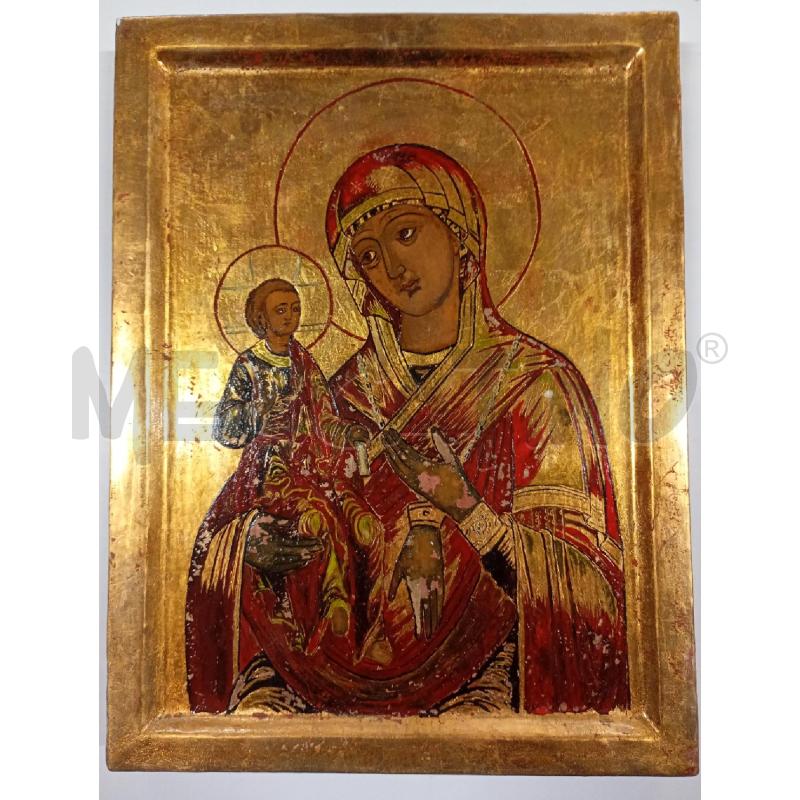 QUADRO ICONA RELIGIOSA MADRE FIGLIO SFONDO DORATO | Mercatino dell'Usato Burolo 1