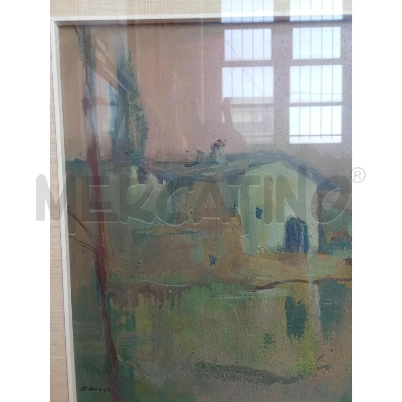 QUADRO PAESAGGIO CASE CON NEBBIA | Mercatino dell'Usato Burolo 2