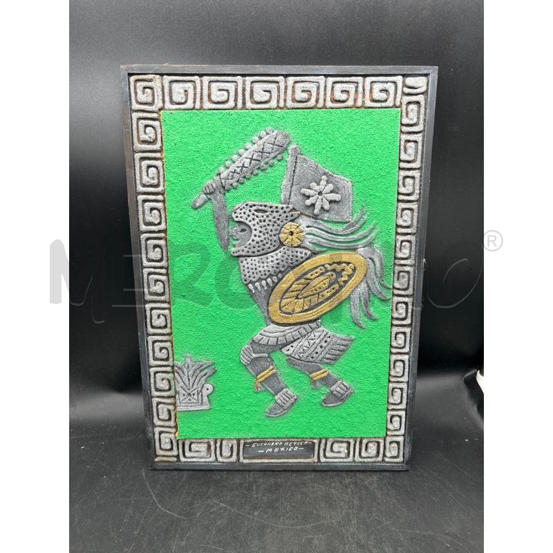 QUADRO SCULTURA MESSICANO VERDE | Mercatino dell'Usato Burolo 1