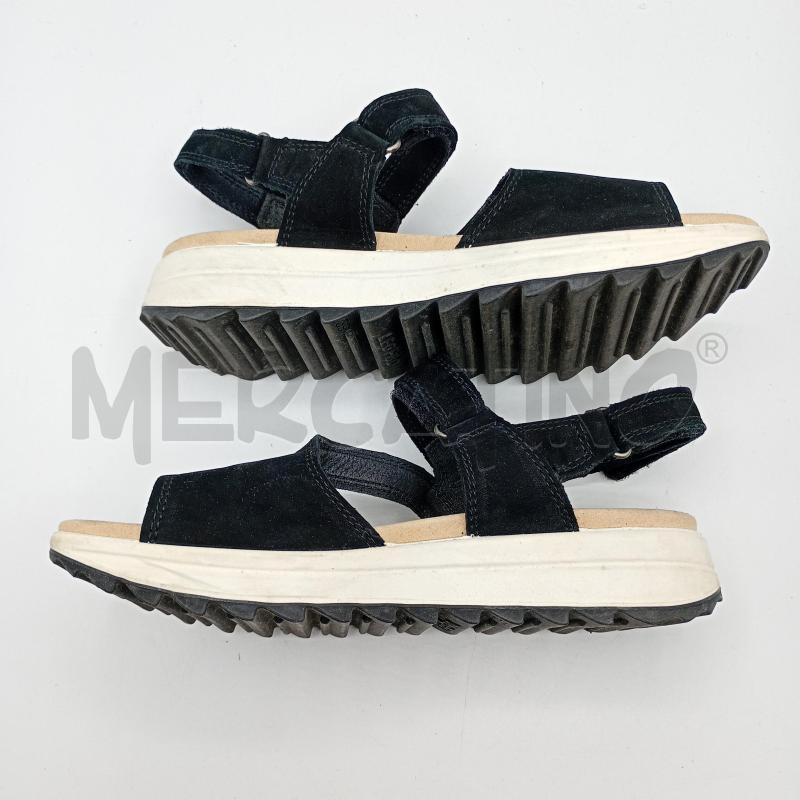 SANDALI DONNA NERO BEIGE STRAPPI | Mercatino dell'Usato Burolo 3