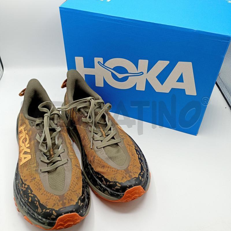 SCARPE HOKA ARANCIO VERDE MILITARE+SCATOLA | Mercatino dell'Usato Burolo 1