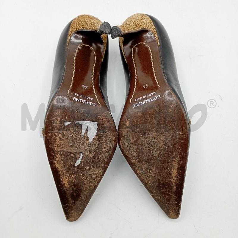 SCARPE TACCHI BORBONESE TONO MORO CON ANIMALIER+SCATOLA | Mercatino dell'Usato Burolo 5
