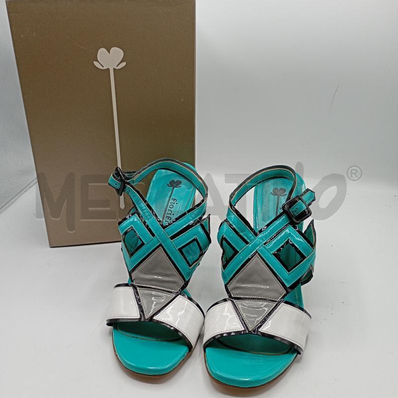 SCARPE TACCHI FIORIFRANCESI AZZURRO+SCATOLA | Mercatino dell'Usato Burolo 1