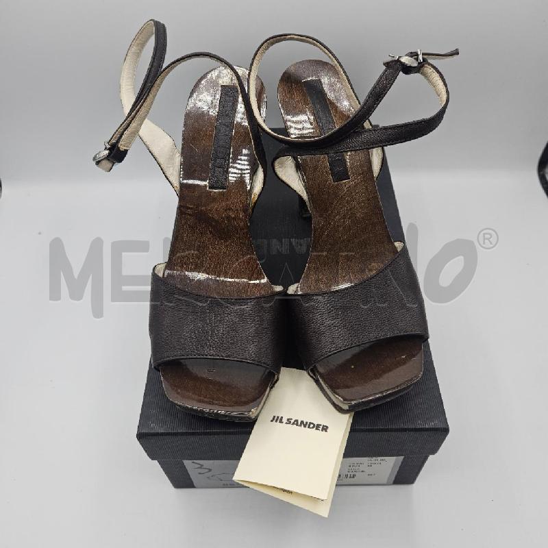 SCARPE TACCHI JIL SANDERS LEGNO SCURO PELLE+SCATOLA | Mercatino dell'Usato Burolo 1
