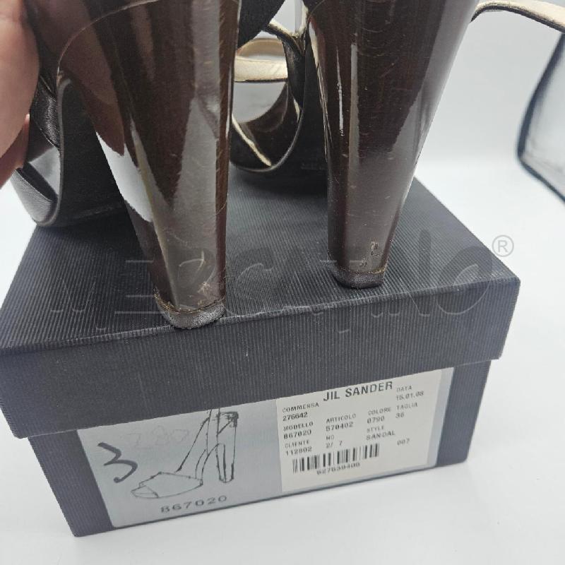 SCARPE TACCHI JIL SANDERS LEGNO SCURO PELLE+SCATOLA | Mercatino dell'Usato Burolo 2