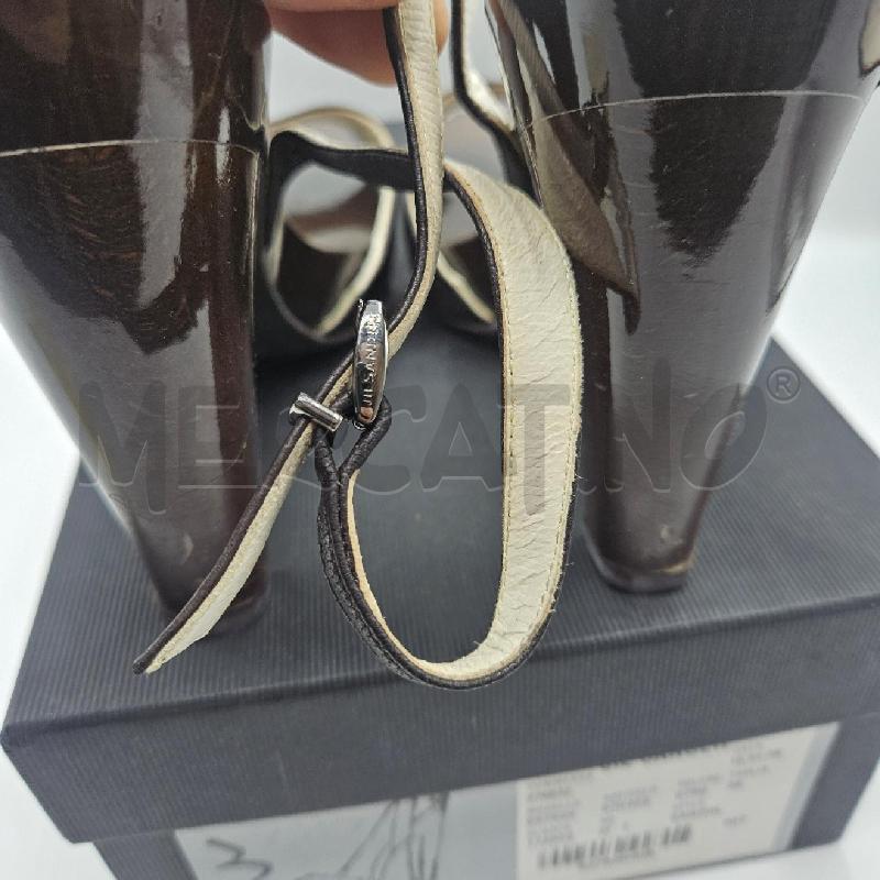 SCARPE TACCHI JIL SANDERS LEGNO SCURO PELLE+SCATOLA | Mercatino dell'Usato Burolo 5