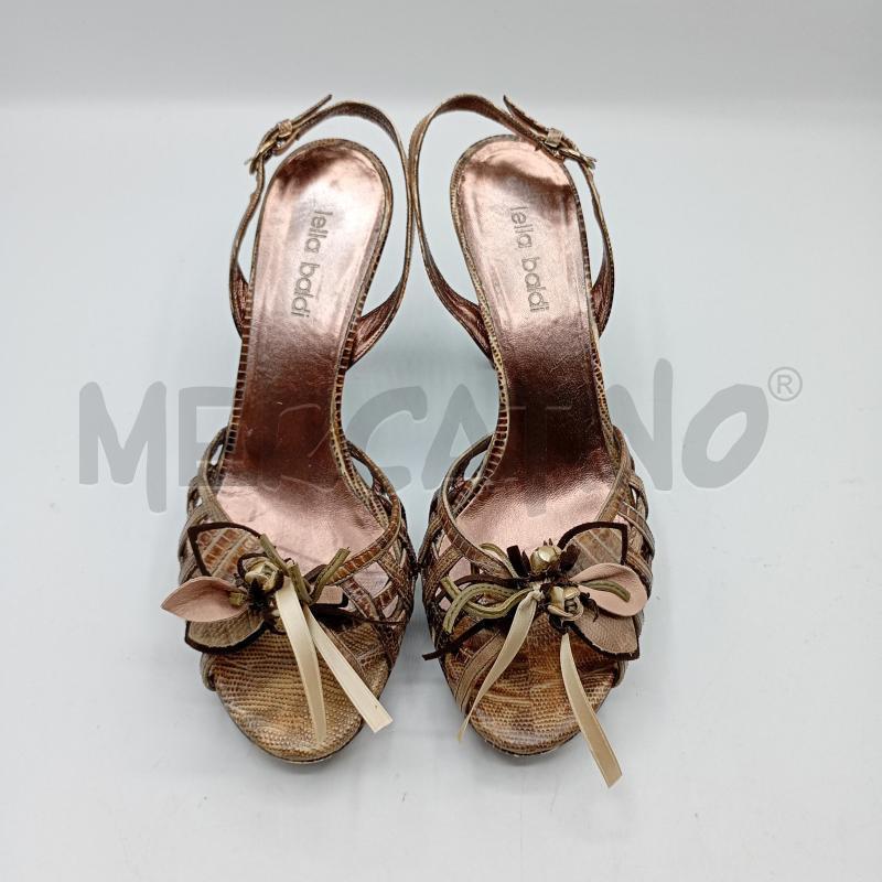 SCARPE TACCHI LELLA BALDI DORATE PITONATE | Mercatino dell'Usato Burolo 1