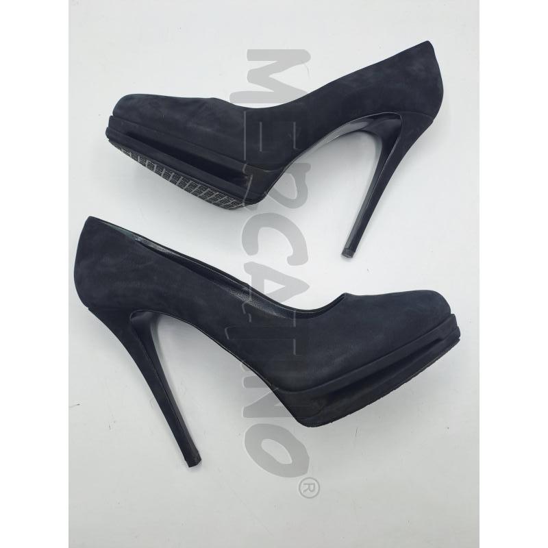 SCARPE TACCHI LE SILLA NERE SCAMOSCIATO+SCATOLA | Mercatino dell'Usato Burolo 3