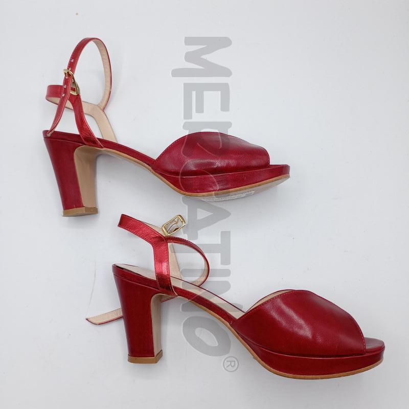 SCARPE TACCHI MOSAIQUE ROSSO SANGUE SPUNTATE FIBIA  | Mercatino dell'Usato Burolo 3