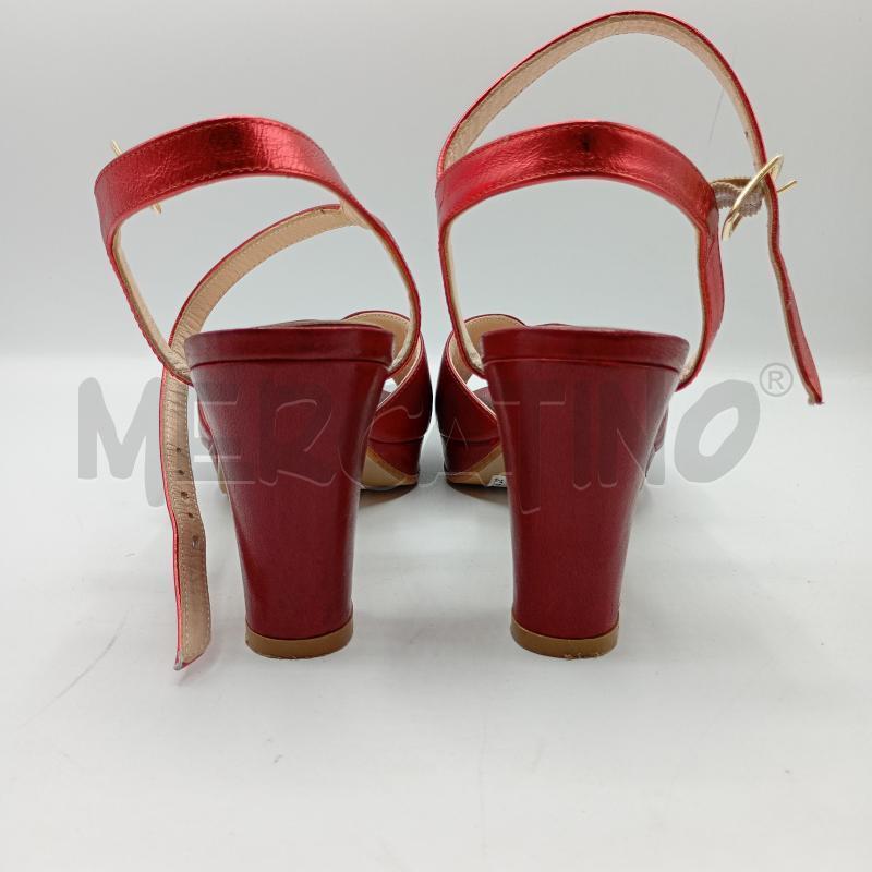 SCARPE TACCHI MOSAIQUE ROSSO SANGUE SPUNTATE FIBIA  | Mercatino dell'Usato Burolo 4
