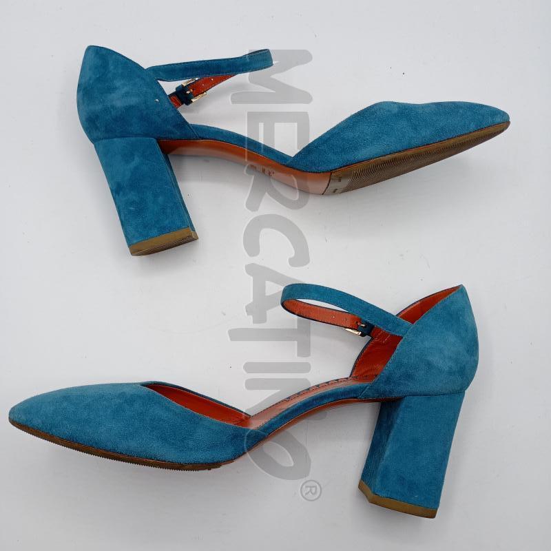 SCARPE TACCHI SANTONI BLU OTTANIO ARANCIO SCAMOSCIATO | Mercatino dell'Usato Burolo 3