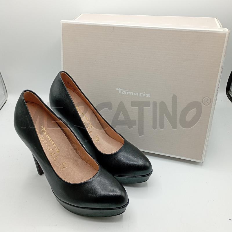 SCARPE TACCHI TAMARIS NERE+SCATOLA | Mercatino dell'Usato Burolo 1