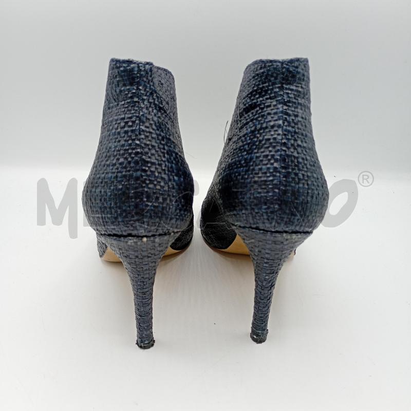 SCARPE THE KING OF TACCHI RAFFIA BLU SPUNTATO+SCATOLA  | Mercatino dell'Usato Burolo 4