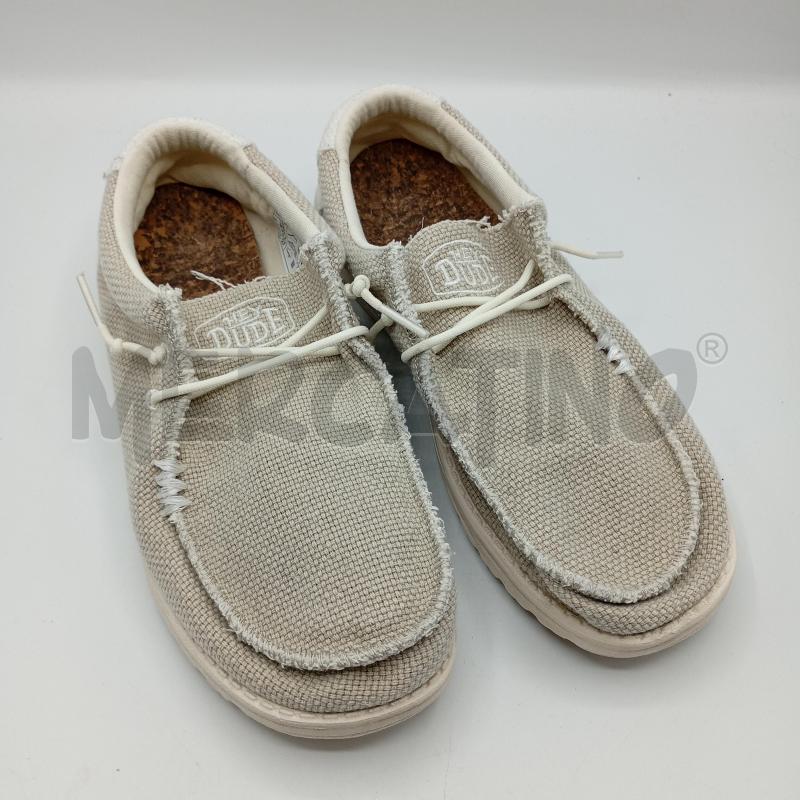 SCARPE UOMO DUDE GRIGIO BEIGE DOCKSIDE | Mercatino dell'Usato Burolo 1