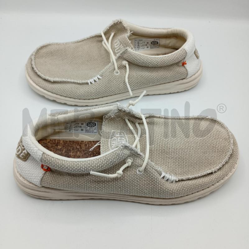 SCARPE UOMO DUDE GRIGIO BEIGE DOCKSIDE | Mercatino dell'Usato Burolo 2