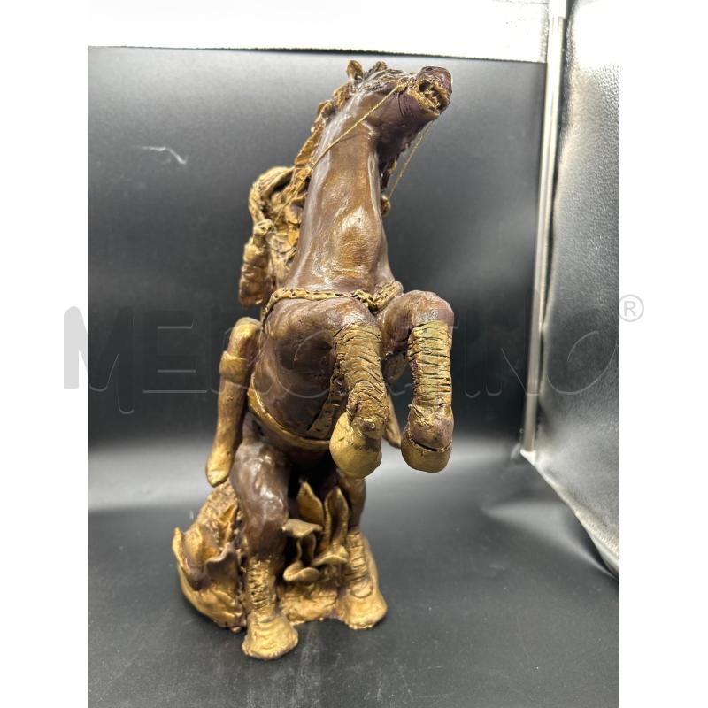 SCULTURA CAVALIERE COTTO DI AVIA | Mercatino dell'Usato Burolo 4