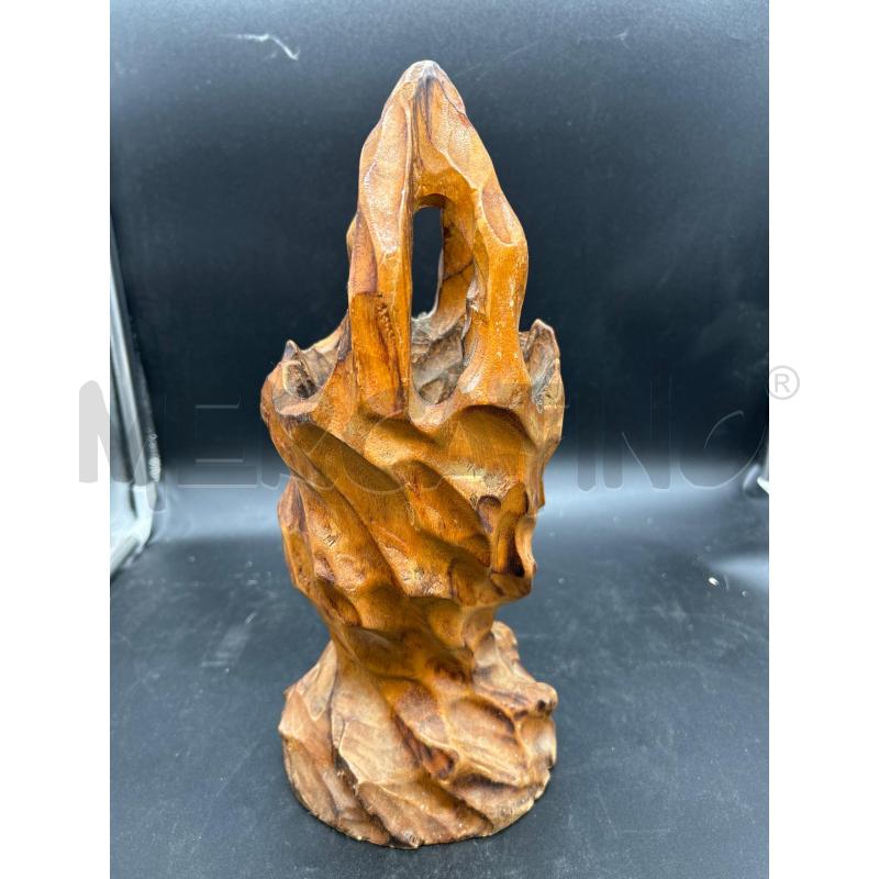 SCULTURA LEGNO CESTINO | Mercatino dell'Usato Burolo 1