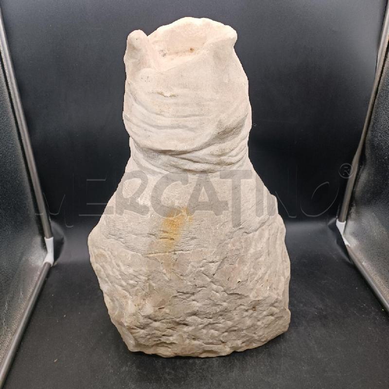 SCULTURA MARMO BUSTO DONNA CON COPRICAPO  | Mercatino dell'Usato Burolo 2