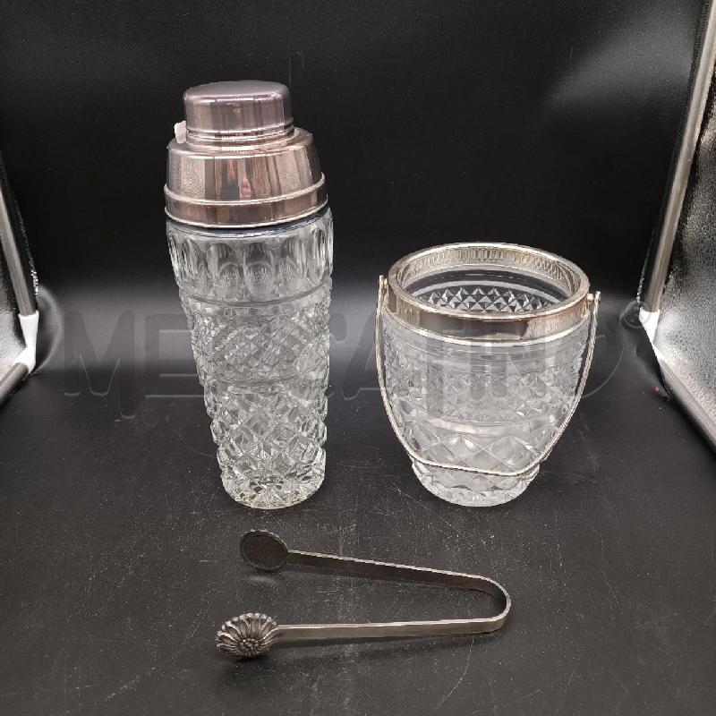 SHAKER + PORTA GHIACCIO VETRO METALLO | Mercatino dell'Usato Burolo 1