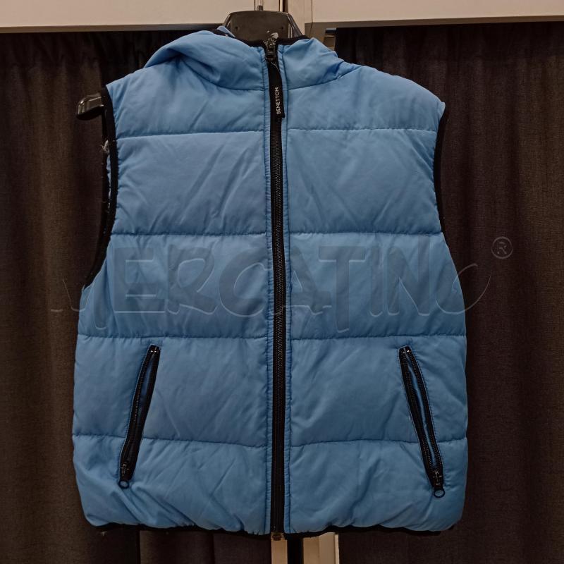 SMANICATO BAMBINO AZZURRO  CAPPUCCIO ZIP IMBOTTITURA IN PIMUNO | Mercatino dell'Usato Burolo 1