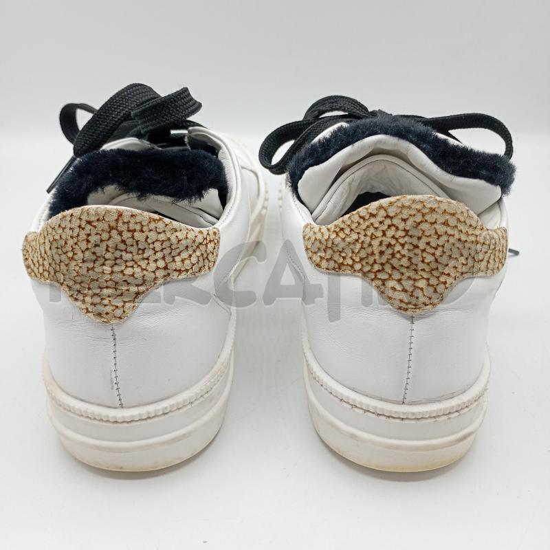 SNEAKERS DONNA BORBONERE BIANCHE PELLICCIOTTO NEROR EMOVIBILE | Mercatino dell'Usato Burolo 4