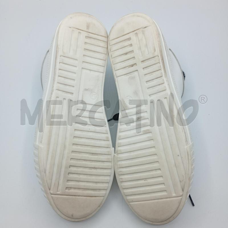 SNEAKERS DONNA BORBONERE BIANCHE PELLICCIOTTO NEROR EMOVIBILE | Mercatino dell'Usato Burolo 5